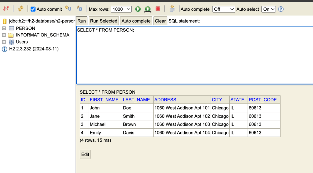 Screenshot of SQL Server on Windows